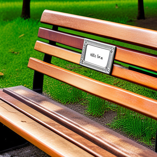 The Beauty of Memorial Plaques for Benches: Honouring Loved Ones and Celebrating Milestones