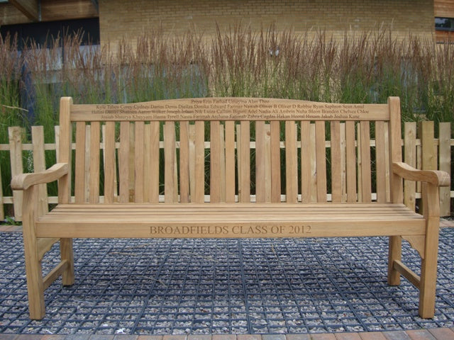 Warwick 1.8m memorial bench - Graduation Bench, Broadfield Class of 2012