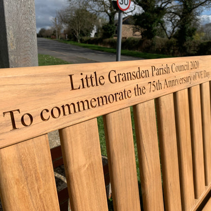 Edinburgh Memorial Bench Teak 6ft