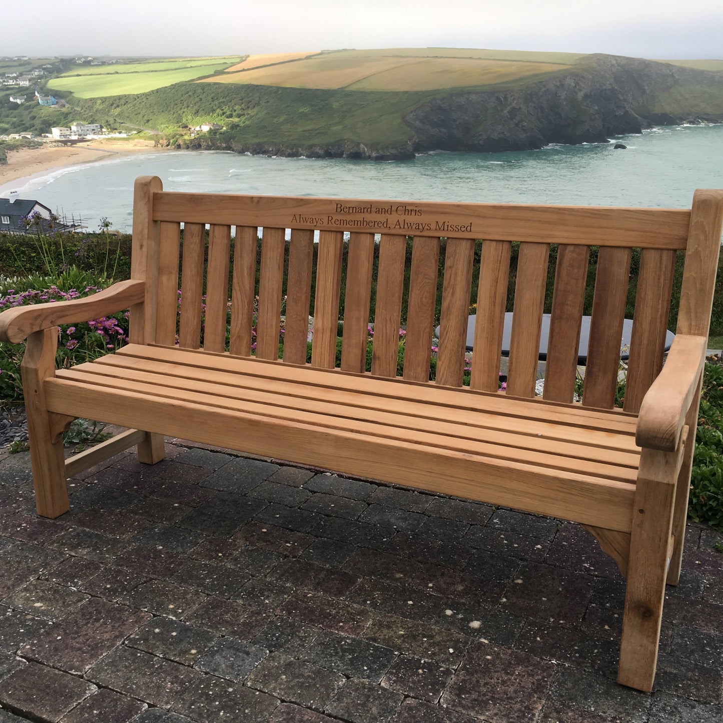 Edinburgh 1.8m heavy duty teak memorial bench