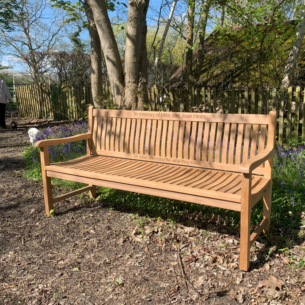 Scarborough Memorial Bench 6ft Teak | 4Memorial Benches – 4memorialbench